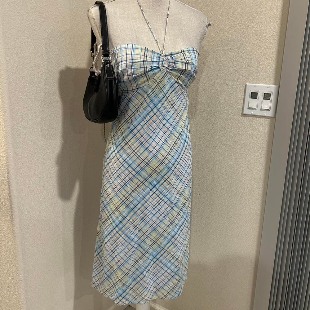 Ann Taylot Loft cotton halter midi dress. Size 10